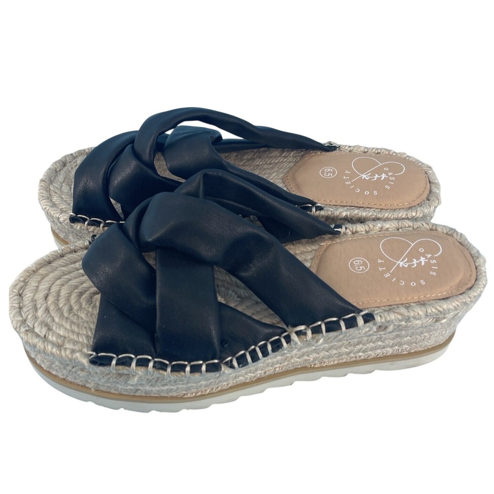 Oasis Society Rebel Espadrille Puffer Sandal Women's‎ Sz 6.5 Y2K Platform Chunky